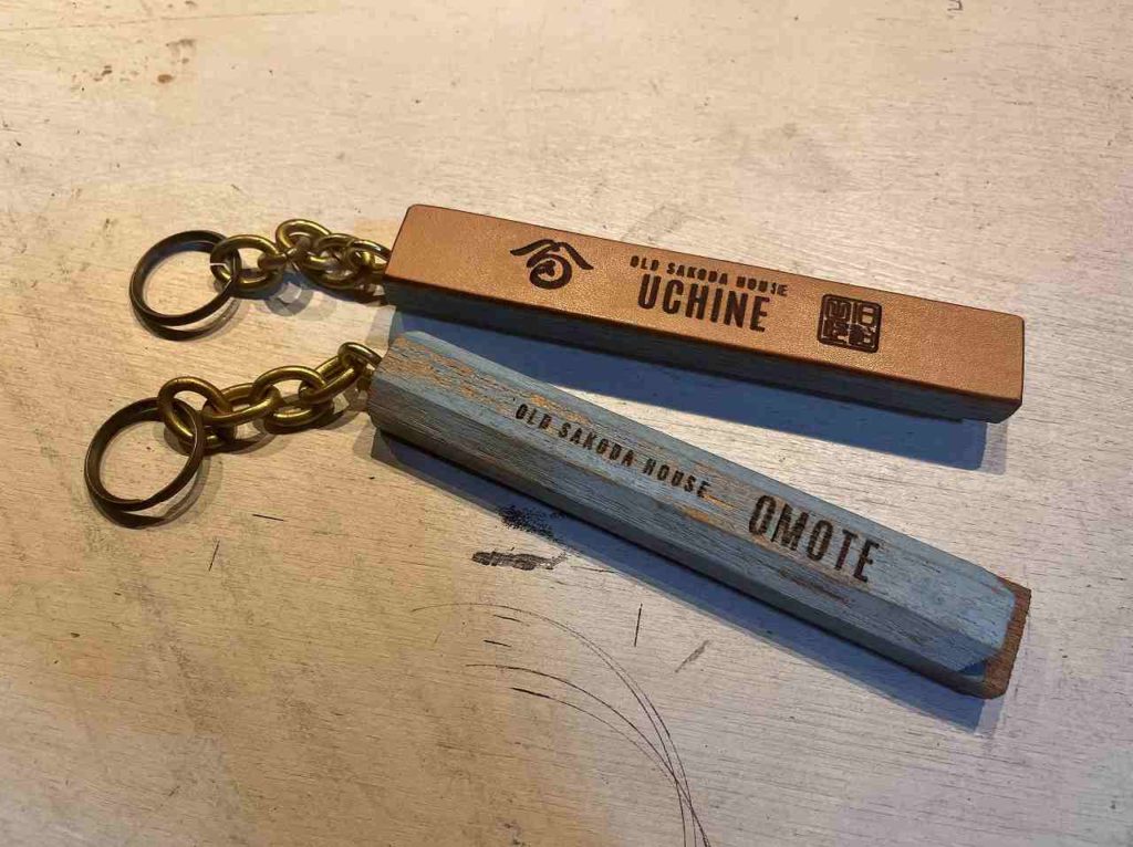 廃材活用レザーキーホルダー制作