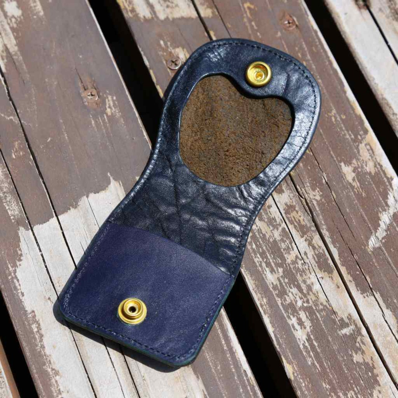 ブラック レザーコインケース|本革小銭入れ・ナチュラルカラー・手のひらサイズの革財布画像2