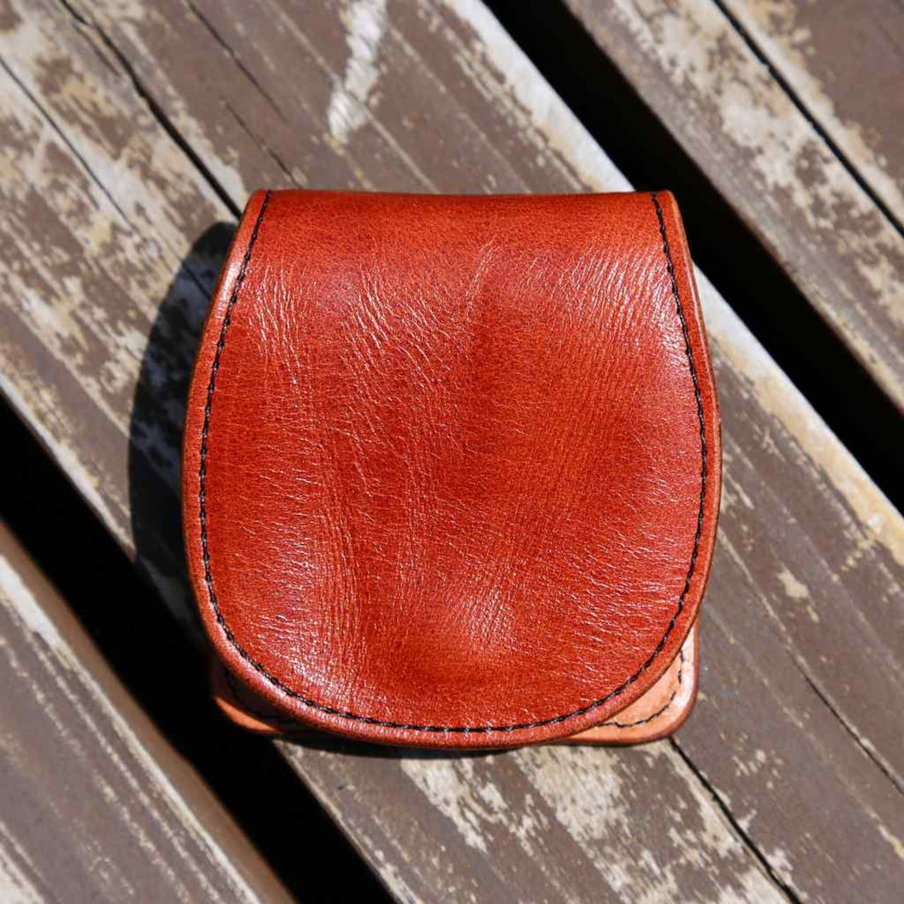 キャメルブラウン レザーコインケース|本革小銭入れ・ナチュラルカラー・手のひらサイズの革財布画像5