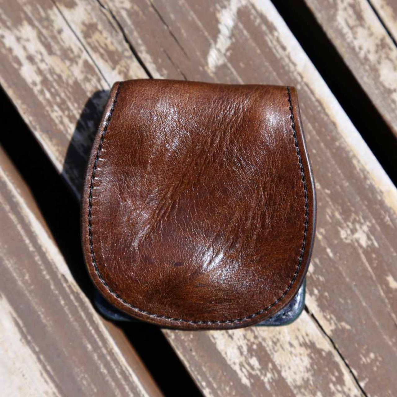 ブラウン レザーコインケース|本革小銭入れ・ナチュラルカラー・手のひらサイズの革財布画像2