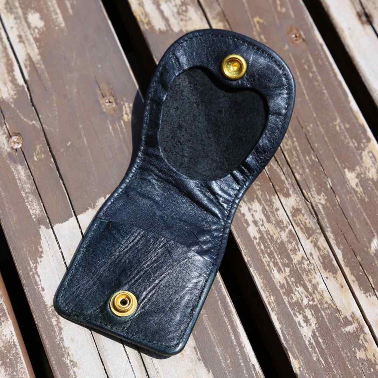 ブラック レザーコインケース|本革小銭入れ・ナチュラルカラー・手のひらサイズの革財布画像3