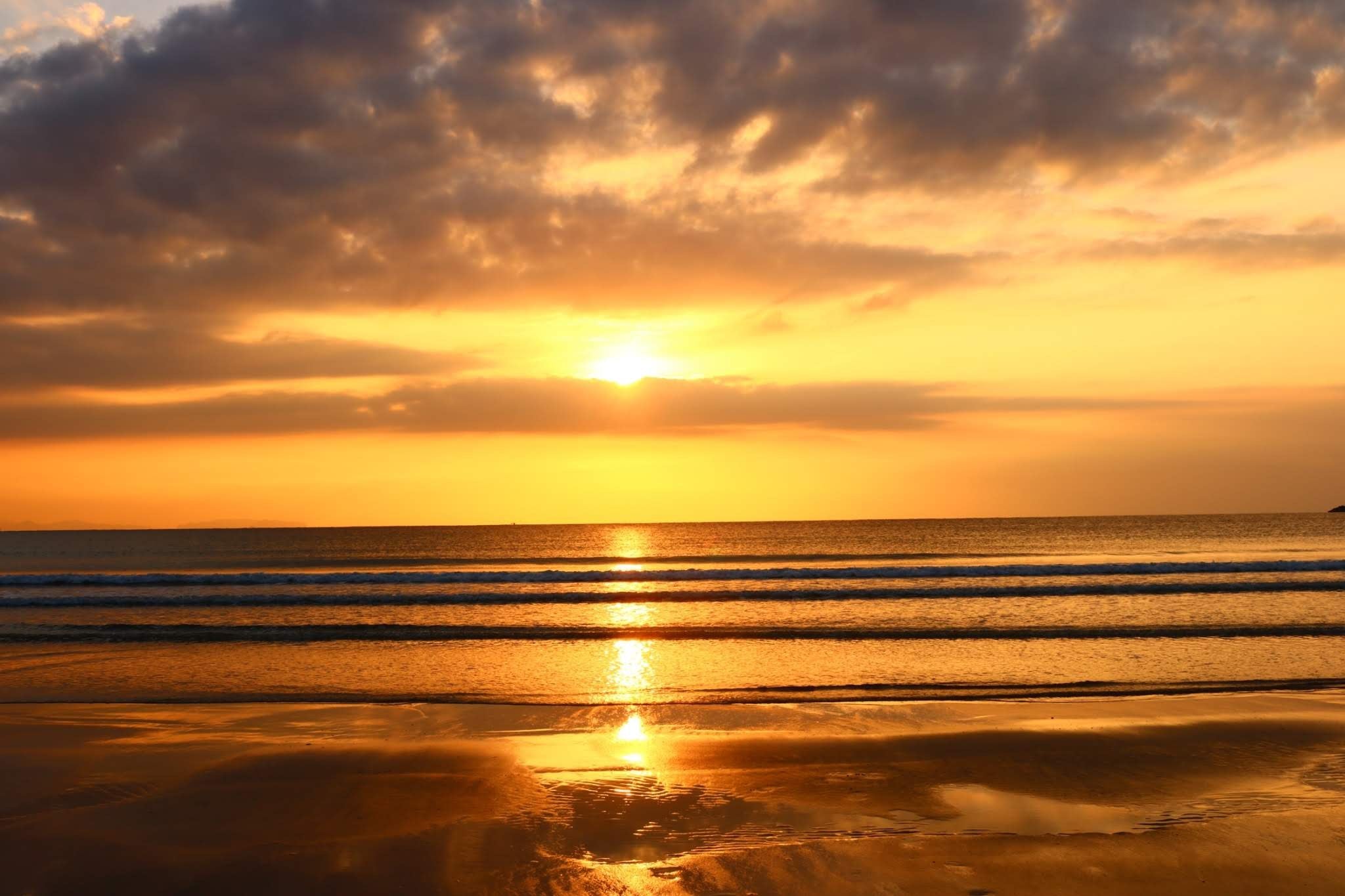 牛ノ浜の夕日