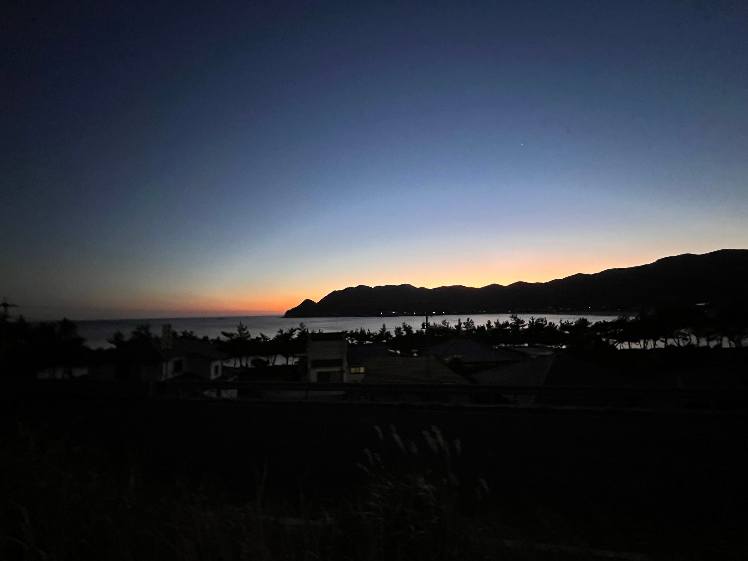 こしきしま高台からの夕日